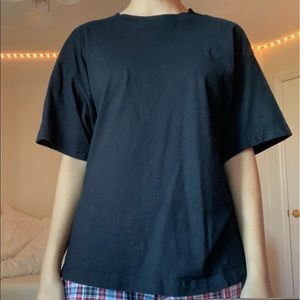 Divided plain black T shirt